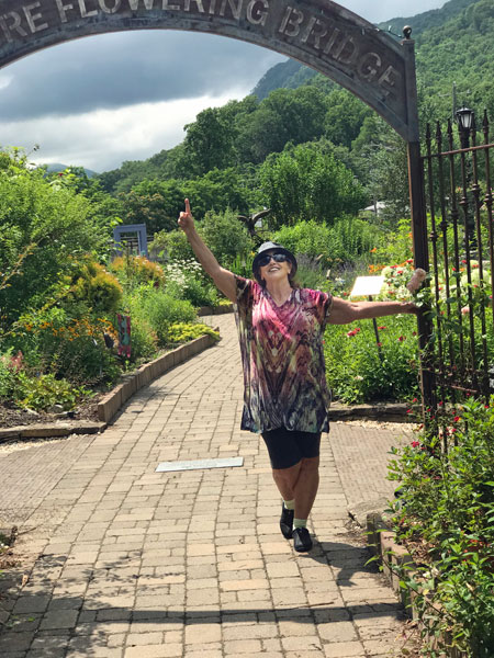 Karen Duquette at Lake Lure Flowering Bridge  entry